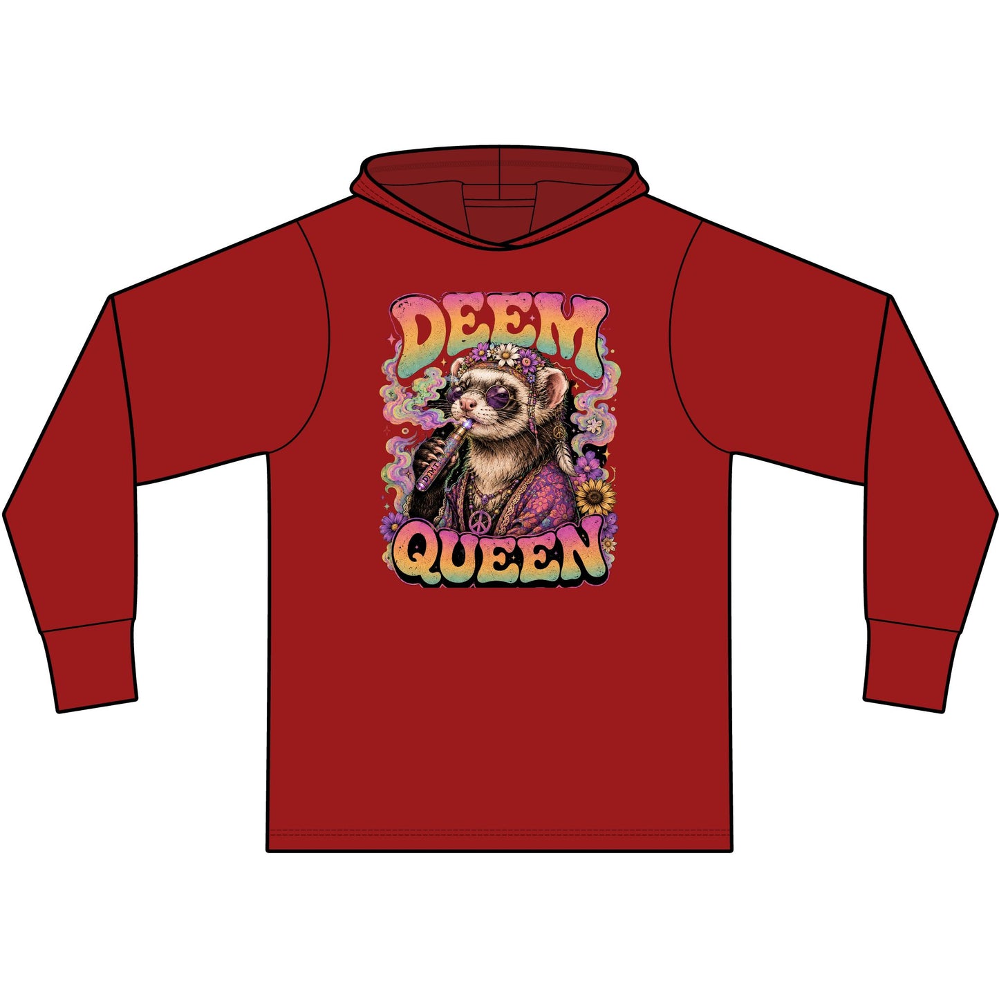 Unisex Cotton Long Sleeve Hooded T-Shirt