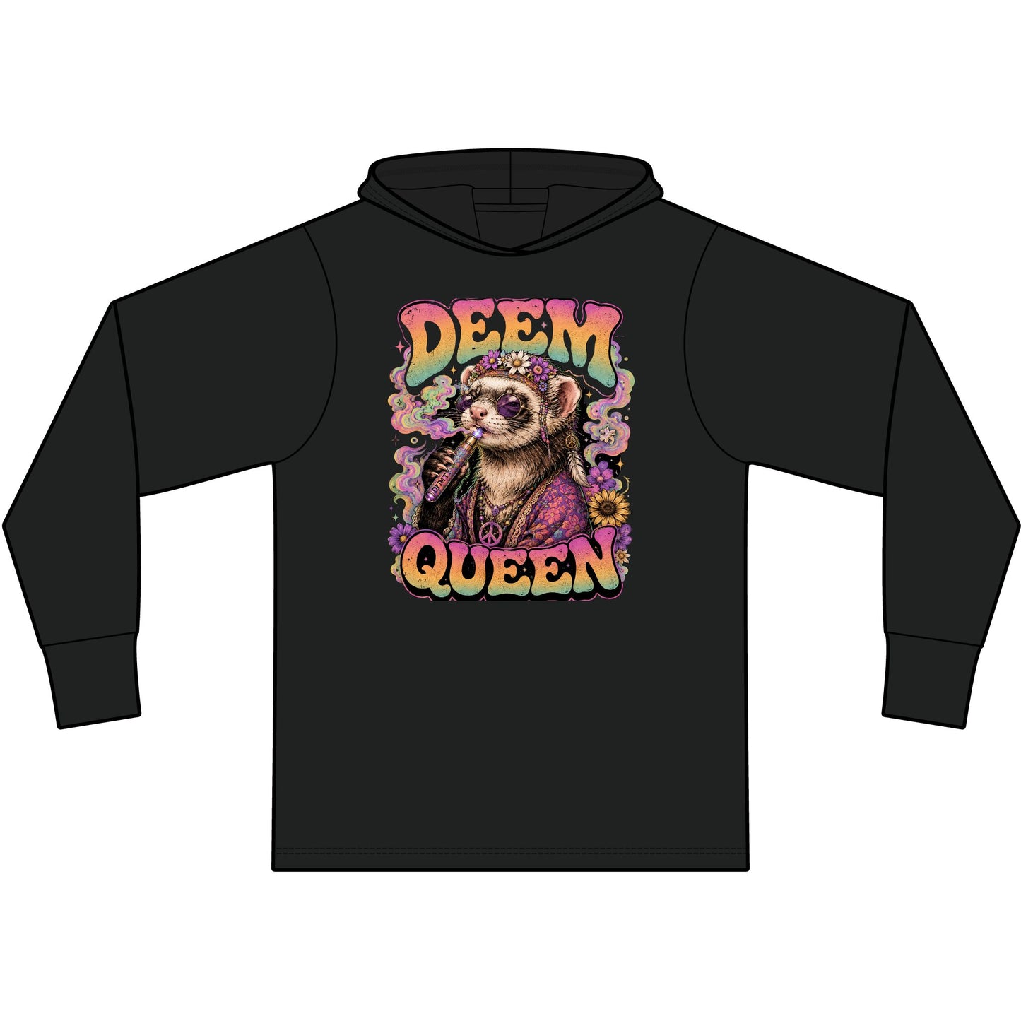 Unisex Cotton Long Sleeve Hooded T-Shirt