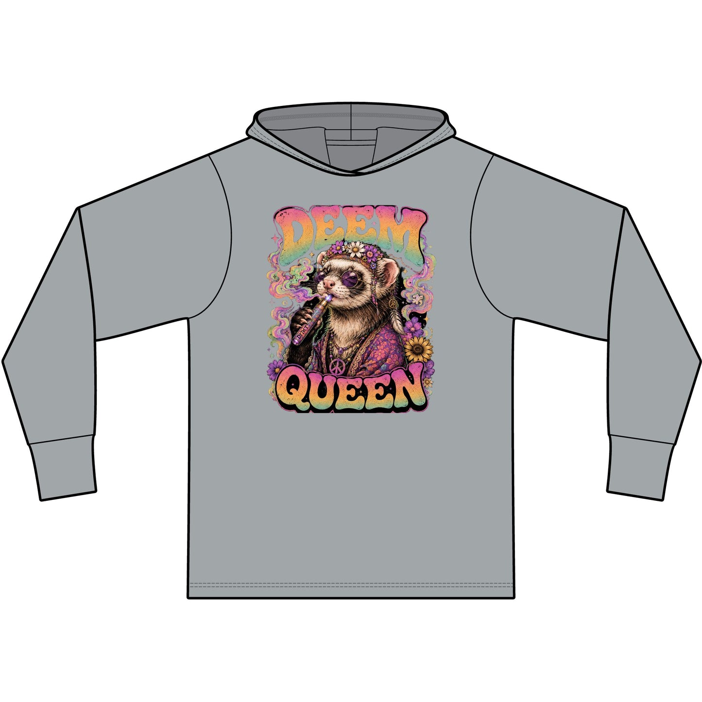 Unisex Cotton Long Sleeve Hooded T-Shirt