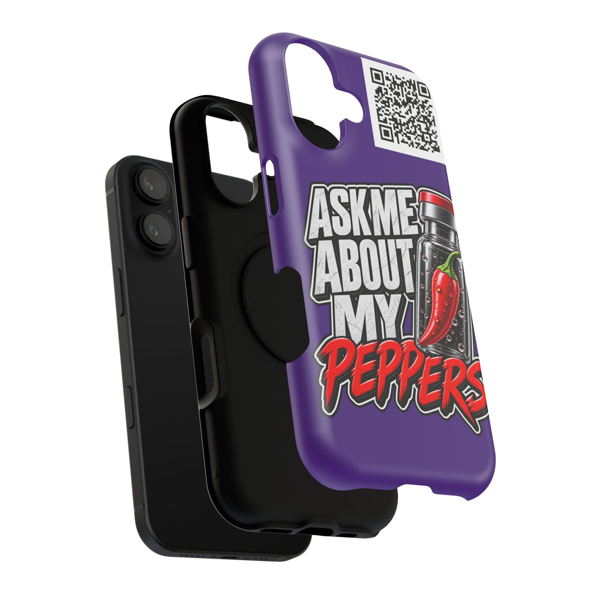 Ask Me About My Peppers Phone Case — Impact-Resistant Protective Case