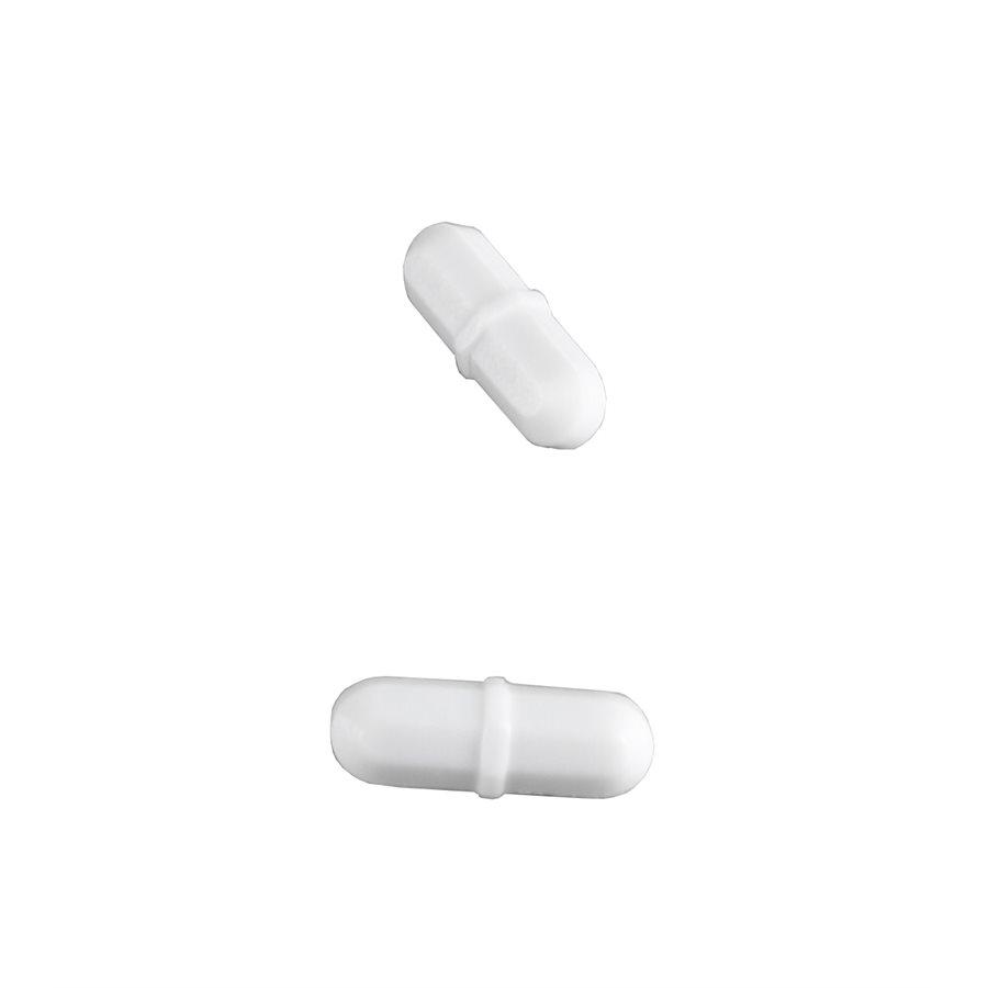 Heathrow Scientific 120548 Magnetic Stir Bar, PTFE, 20x8mm, pk10, White